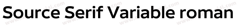 Source Serif Variable roman 字体字体转换